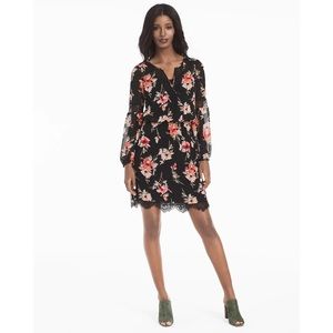 White House Black Market Long Sleeve Boho Dress